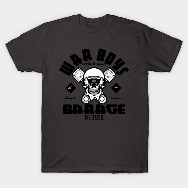 War Boys garage T-Shirt by SuperEdu